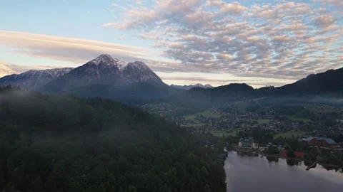 Aerial view of alpine mountains in Austria Stock Footage 335355956