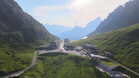 An aerial view of the Alpine scenery Stock Footage 274913057