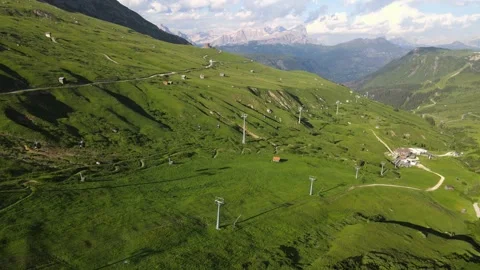 An aerial view of the Alpine scenery Stock Footage 274913127