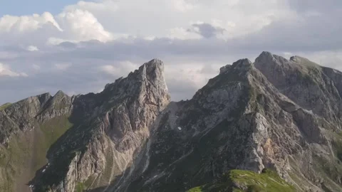 An aerial view of the Alpine scenery Stock Footage 274913379