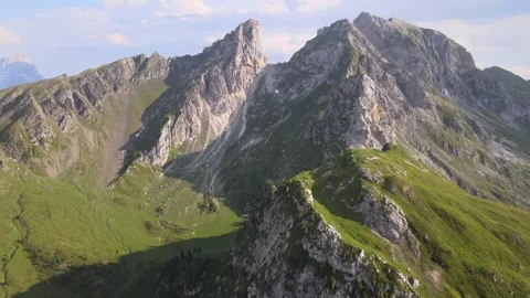 An aerial view of the Alpine scenery Stock Footage 274913432