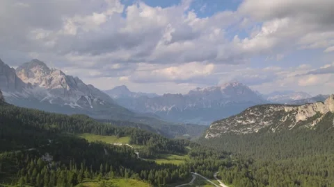 An aerial view of the Alpine scenery Stock Footage 274913734