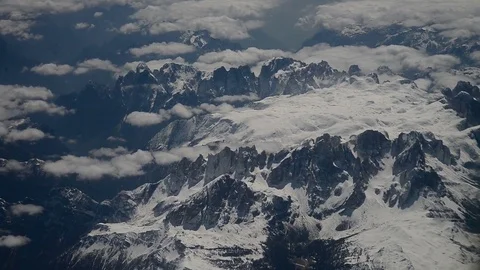 Aerial view of Alps, winter time Stock Footage 76862602