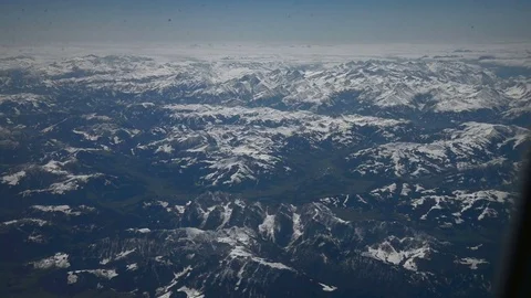 Aerial view of Alps, winter time Stock Footage 76864239
