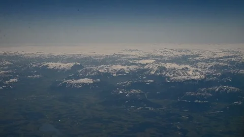 Aerial view of Alps, winter time Stock Footage 76867231