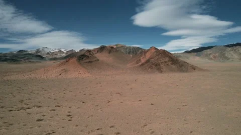 Aerial View of Altai Mountains in Mongolia Showcasing Vast Landscapes Stock Footage 334687466