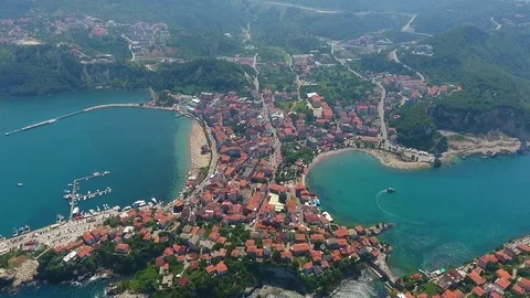 Aerial view of Amasra In Turkey Vidéo 79201901