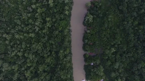 Aerial View of Amazon River in Brazil Stock Footage 56619232