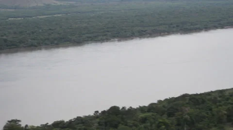 Aerial view of the Amazon River Stock Footage 29477884