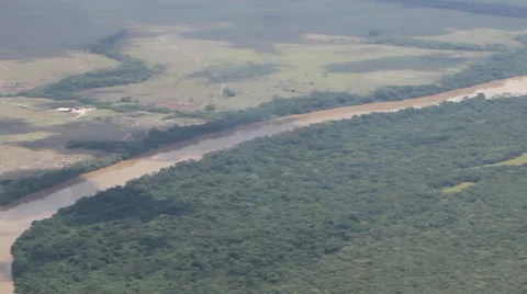 Aerial view of the Amazon River Stock Footage 29479692