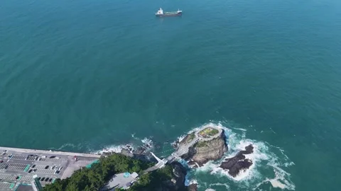 Aerial view of amnan park coastline in busan south korea 库存影片 341908644