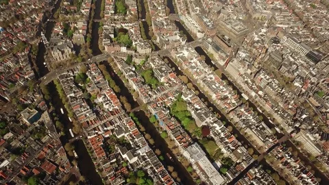 Aerial View of Amsterdam 動画素材 76001095