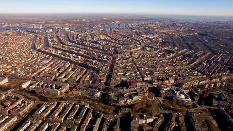 Aerial View of Amsterdam Stock Footage 103868469