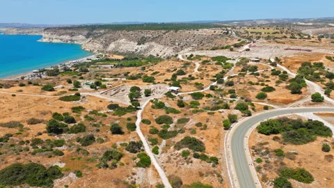 Aerial view of the Ancient Amathus area near Limassol. Stockbeeldmateriaal 341651469