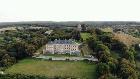 Aerial view of ancient castle. Stock Footage 160218079