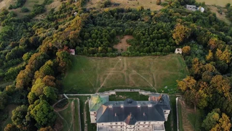 Aerial view of ancient castle. Stock Footage 170251086