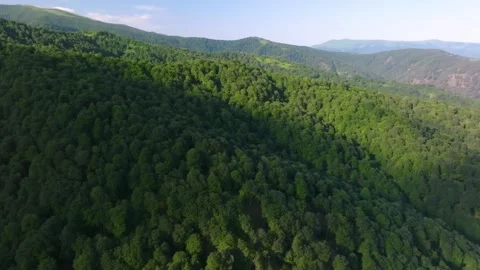 Aerial View of Ancient Stone Bridge in Dagestan, Caucasus Mountains Stock Footage 325913228