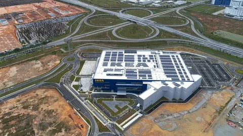 AERIAL VIEW AND FIRST STORE IN THE NORTHERN REGION, IKEA PENANG. Видео 107865977