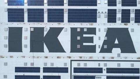 AERIAL VIEW AND FIRST STORE IN THE NORTHERN REGION IKEA PENANG Stock Footage 107866112