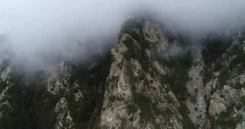 Aerial view of Andorra mountains, Funicamp d'Encamp Stock Footage 254788341