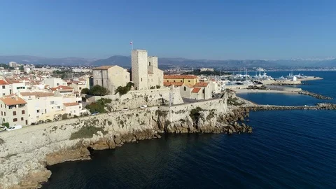 Aerial view of Antibes Video stock 104198933