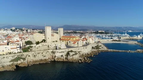 Aerial view of Antibes Video stock 104198959