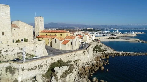 Aerial view of Antibes Video stock 104198982