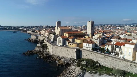 Aerial view of Antibes Video stock 104199996