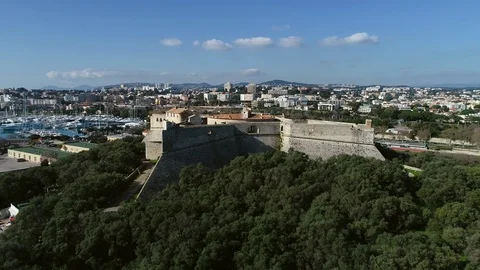 Aerial view of Antibes Video stock 104200015
