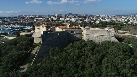 Aerial view of Antibes Video stock 104201119
