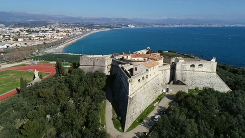 Aerial view of Antibes Video stock 104201140
