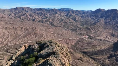 Aerial view of apache lake and mountains, United States. Stock Footage 312769968