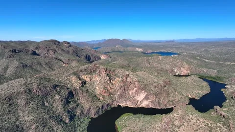 Aerial view of Apache Lake, Arizona, United States. Stock-Footage 320165589
