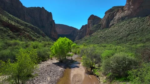 Aerial view of Apache Trail in Tonto Forest, United States. Stock-Footage 320165511