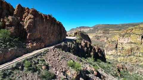 Aerial view of Apache Trail, United States. Stock-Footage 320165554