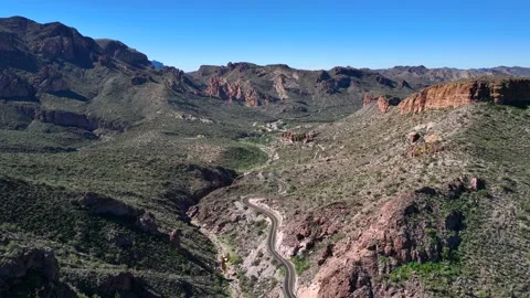 Aerial view of Apache Trail, United States. 库存影片 320165565