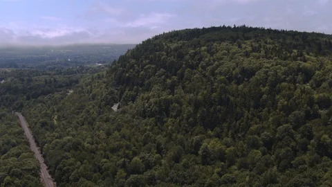 Aerial View Approaching Mountain Stock Footage 95562957