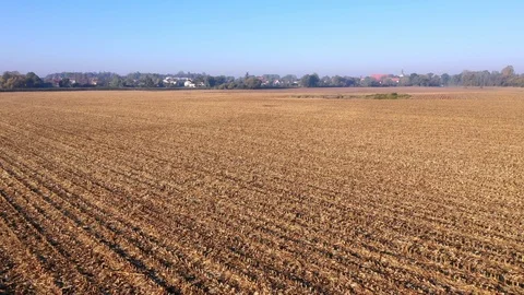 Aerial view of arable fields Stock Footage 118648140