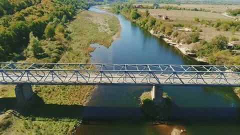 Aerial view of Arda River, passing through the Eastern Rhodopes 스톡 동영상 167723467