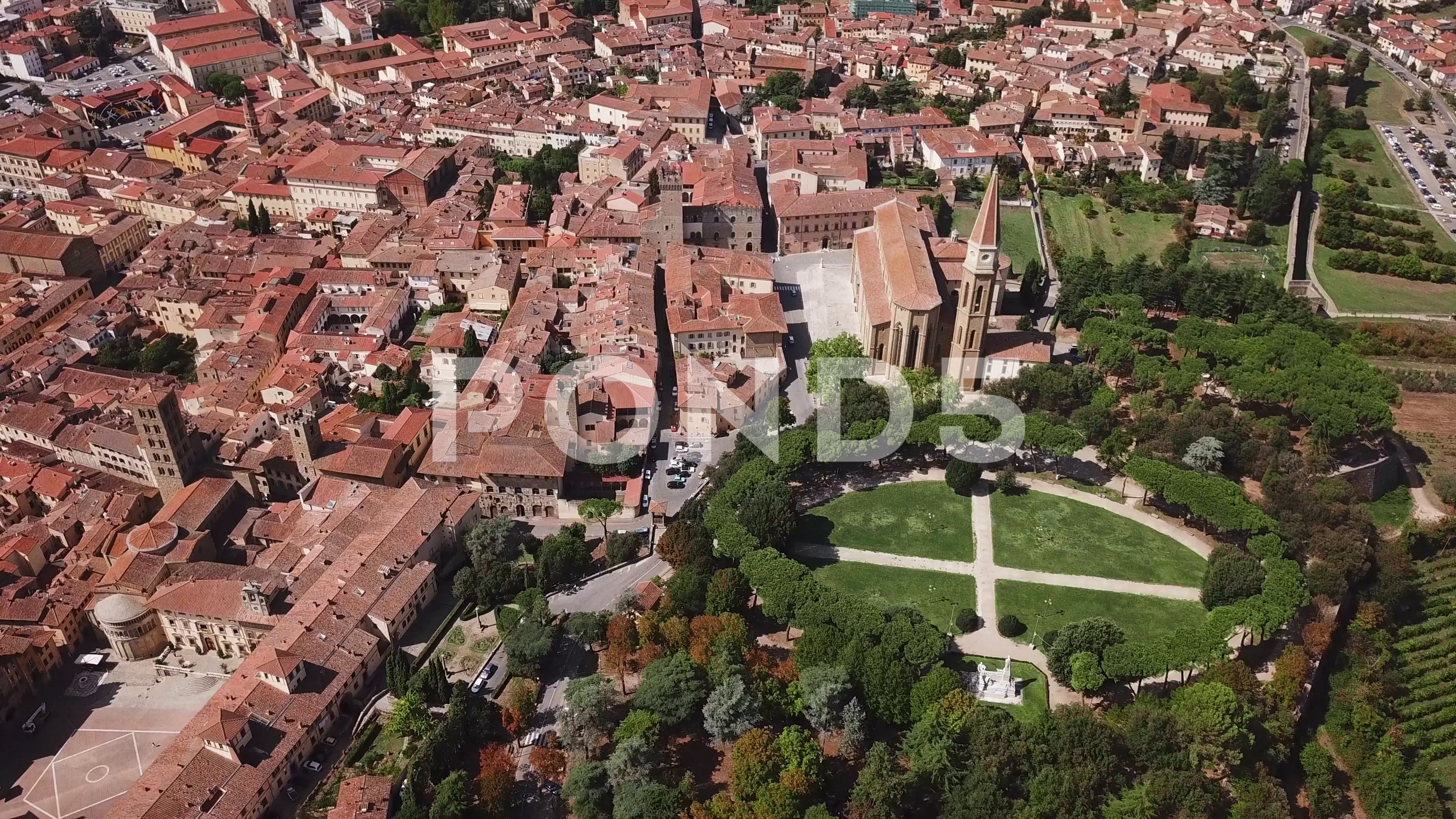 Aerial view of Arezzo Tuscany Italy