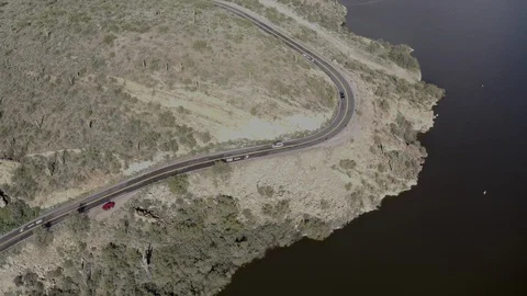 An aerial view of the Arizona desert. Stock Footage 122022341