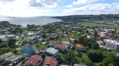 Aerial view of Arnos Vale St.Vincent Stock Footage 261630581