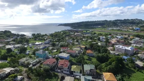 Aerial View of Arnos Vale St.Vincent Stock Footage 261630582