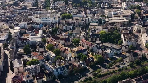 Aerial view around the downtown of the city Giessen, Germany 库存影片 341320153