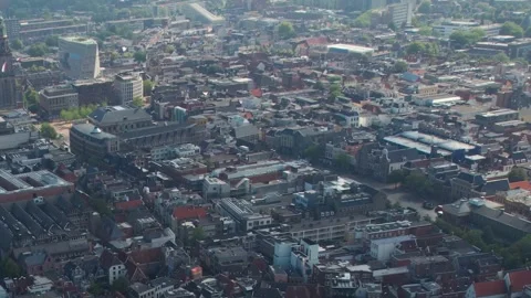 Aerial view around the old town of the city Groningen Stockbeeldmateriaal 305382553