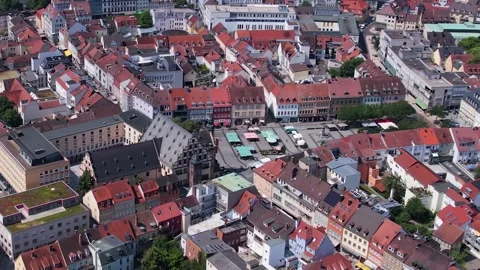 Aerial view around the old town of Schweinfurt Vídeos de archivo 305566155