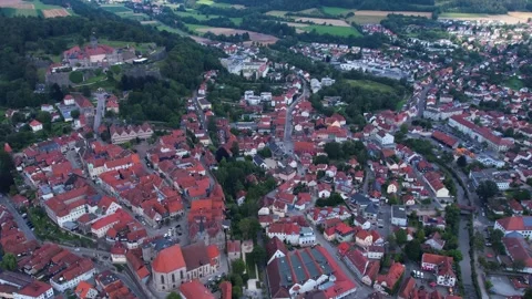 Aerial view around the old town of Kronach 库存影片 305582861