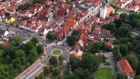 Aerial view around the old town of the city Burgdorf 库存影片 306018039
