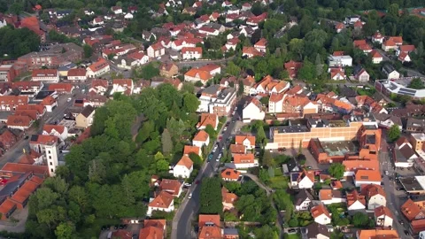 Aerial view around the old town of the city Gifhorn 库存影片 306020207