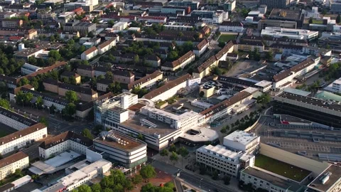 Aerial view around the old town of the city Wolfsburg Vídeo Stock 306020741